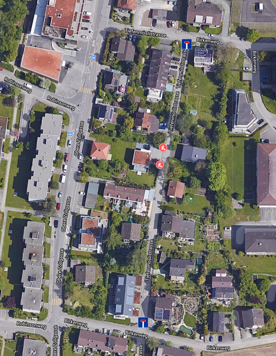 Kranarbeiten am Tiefenmslistrasse 8